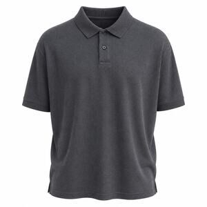 Marc Edwards Swift-Dry Polo Shirt L Gray Blue Micro Texture Knit Short Sleeve